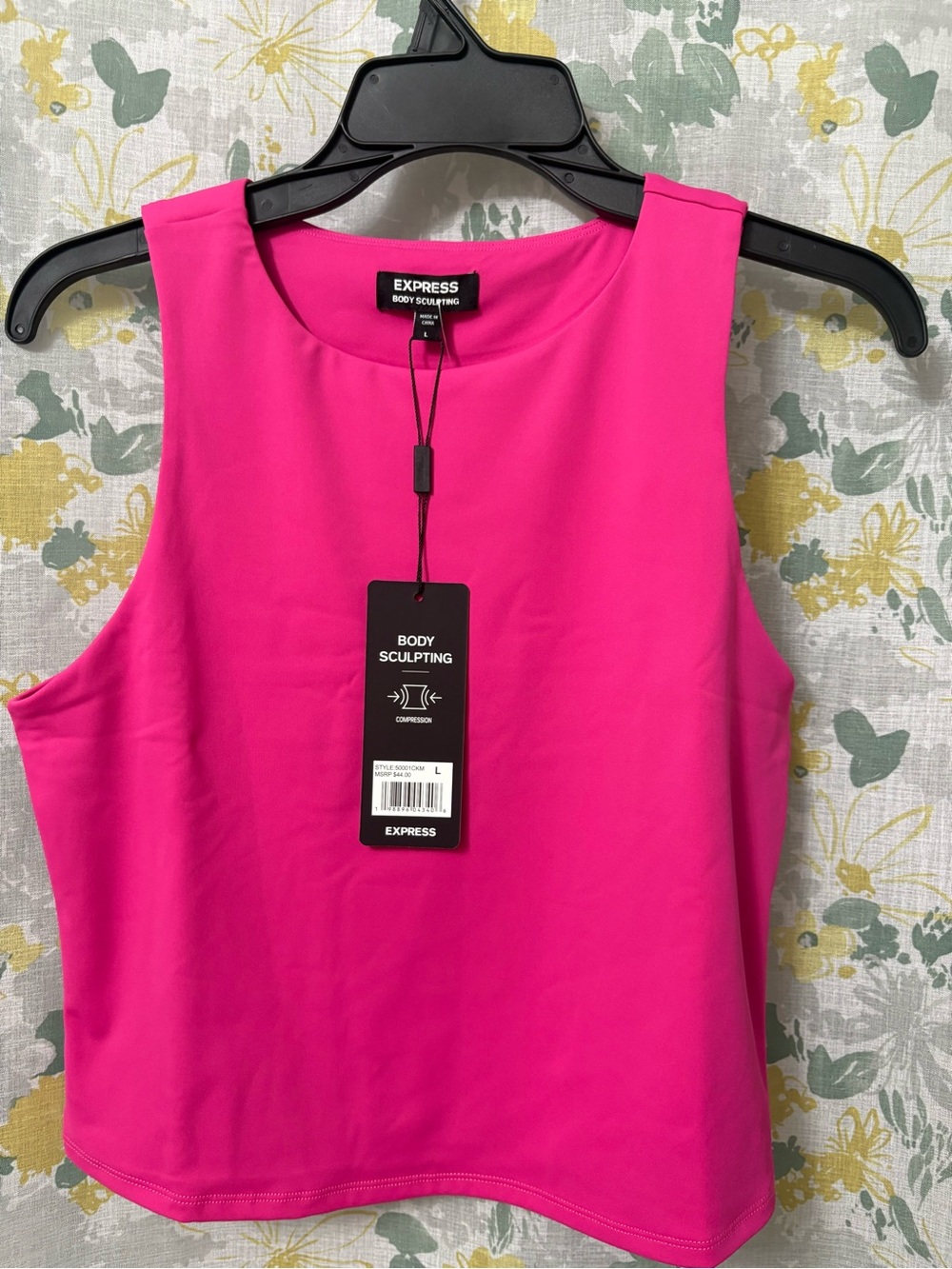 Express Women's Body Sculpting Sleeveless Tank - Hot Pink